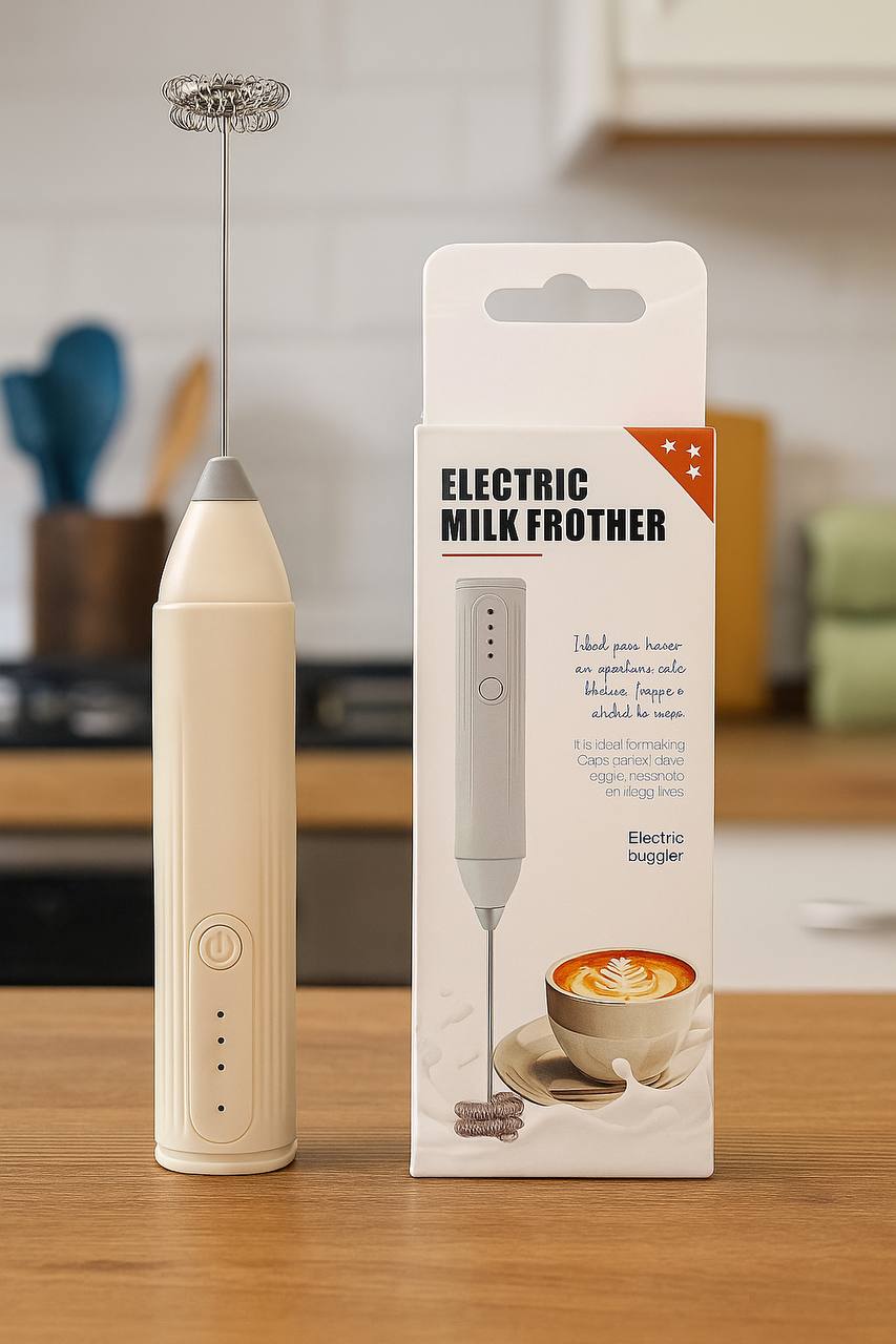 Rechargeable Electric Milk Frother | Coffee Beater & Whisk | 3-Speed Adjustable Settings Perfect for Coffee