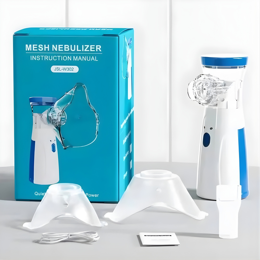 New Effective Portable Nebulizer, Silent and Compact Nebulizer Machine for Adult and Kids, Wireless Vaporizer Machine, Steam Inhaler for Cold, Cough, Asthma And Sinusitis - Quick Relief and Daily Use Vaporiser With Respiratory Mask (Regular)