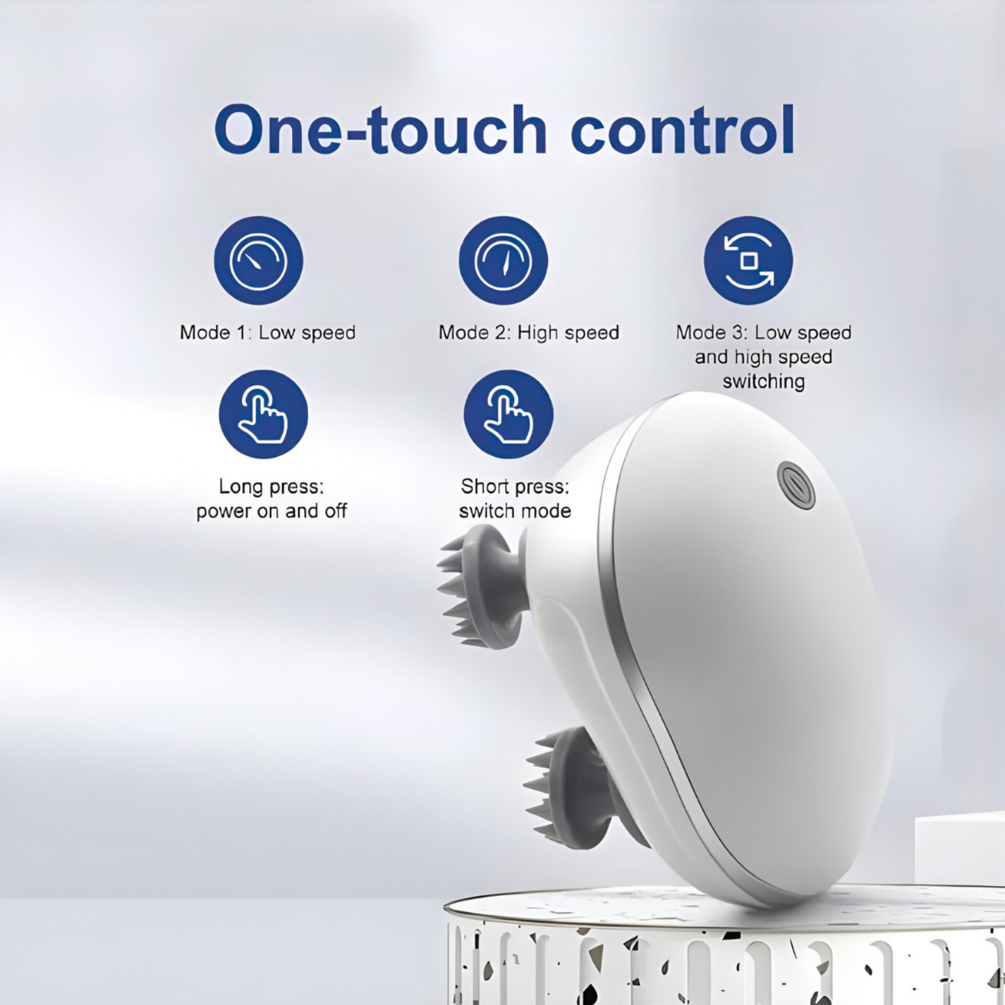 Head Massager For Scalp | Rechargeable Electric Scalp Massager For Hair Growth | 96 Silicon Kneading Points With Detachable Heads | MULTICOLOUR