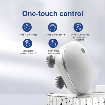 Head Massager For Scalp | Rechargeable Electric Scalp Massager For Hair Growth | 96 Silicon Kneading Points With Detachable Heads | MULTICOLOUR