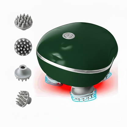 Head Massager For Scalp | Rechargeable Electric Scalp Massager For Hair Growth | 96 Silicon Kneading Points With Detachable Heads | MULTICOLOUR