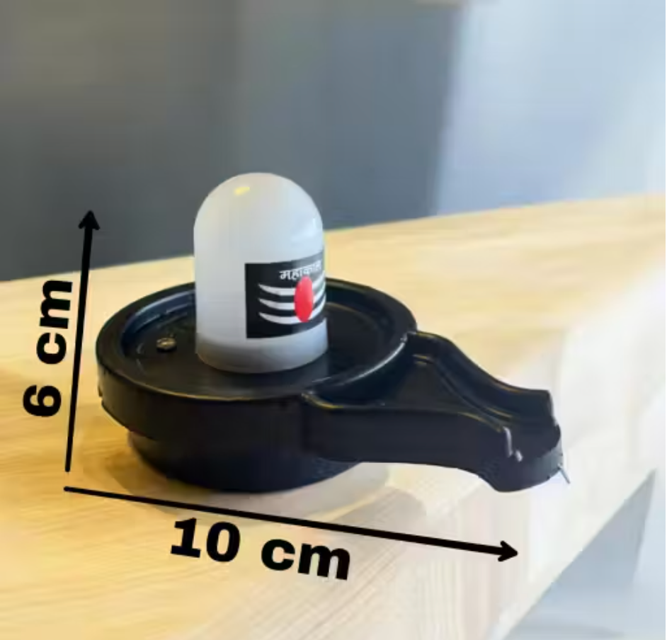 Water Sensor Shivling with Yellow Light | Pack of 2 | for Home Temple & Festival Decor